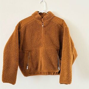 Madewell Caramel Brown Sherpa Fleece Jacket